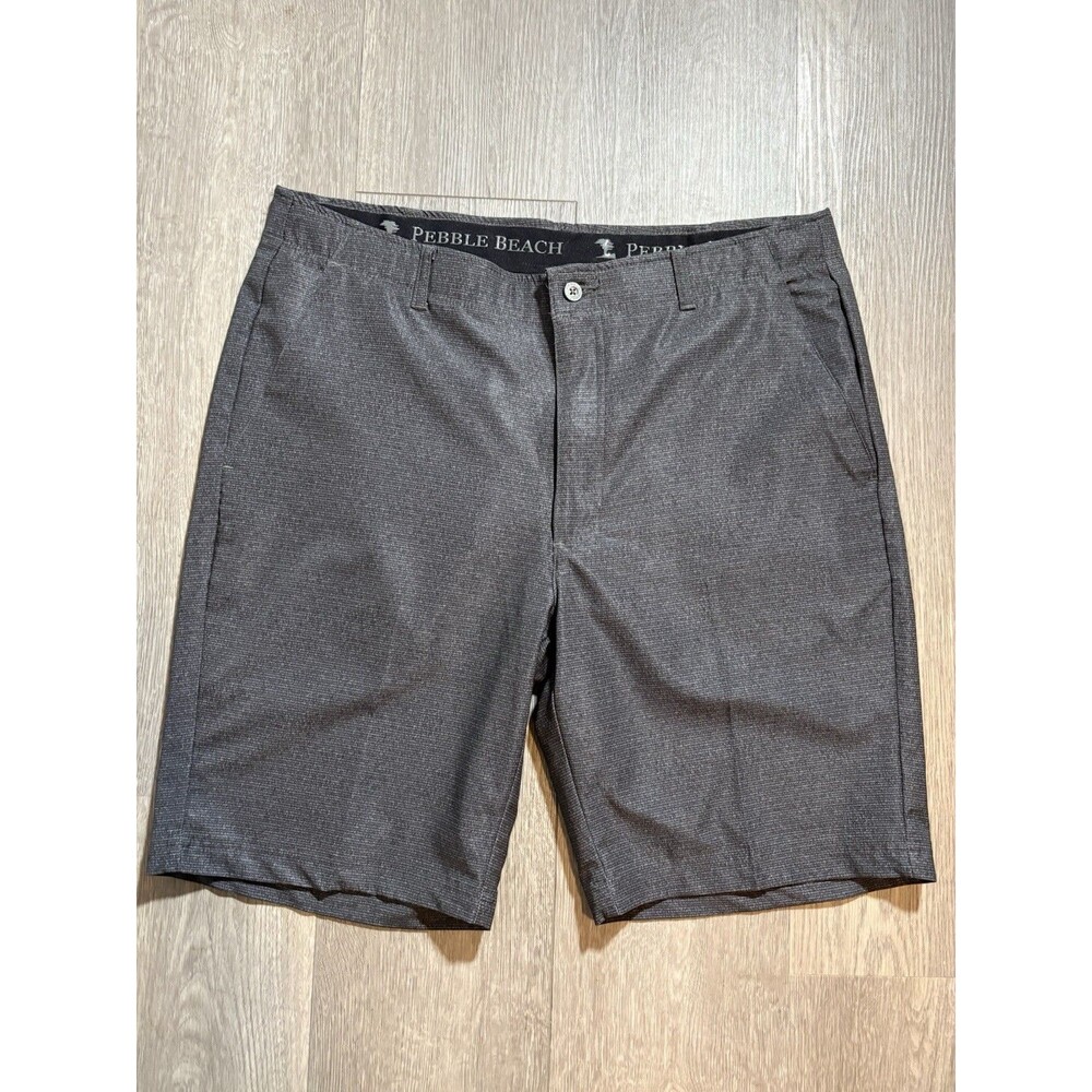 Pebble Beach Dry-Luxe Performance Gray Golf Shorts Men's Size 36